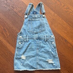 GAP Kids Light Blue Distressed Overalls
